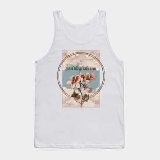 Art beautiful dream love romantic clouds sky aesthetic retro vintage flower floral print inspired artsy renaissance classic classy good vibes positivity inspiration motivation Tank Top